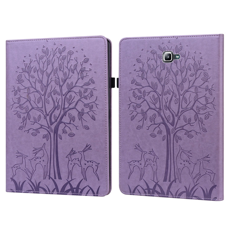 Tree & Deer Pattern Pressed Printing Horizontal Flip PU Leather Case with Holder & Card Slots, For Lenovo Tab M10 HD Gen 2, For Samsung Galaxy Tab A 10.1 2019, For Samsung Galaxy Tab A 10.1 2016, For Samsung Galaxy Tab S2 9.7                           ...