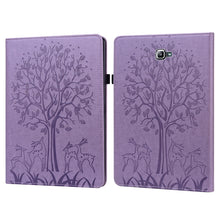 Load image into Gallery viewer, Tree &amp; Deer Pattern Pressed Printing Horizontal Flip PU Leather Case with Holder &amp; Card Slots, For Lenovo Tab M10 HD Gen 2, For Samsung Galaxy Tab A 10.1 2019, For Samsung Galaxy Tab A 10.1 2016, For Samsung Galaxy Tab S2 9.7                           ...