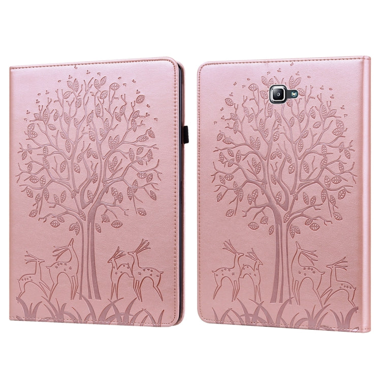 Tree & Deer Pattern Pressed Printing Horizontal Flip PU Leather Case with Holder & Card Slots, For Lenovo Tab M10 HD Gen 2, For Samsung Galaxy Tab A 10.1 2019, For Samsung Galaxy Tab A 10.1 2016, For Samsung Galaxy Tab S2 9.7                           ...