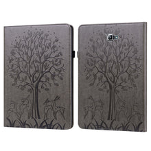 Load image into Gallery viewer, Tree &amp; Deer Pattern Pressed Printing Horizontal Flip PU Leather Case with Holder &amp; Card Slots, For Lenovo Tab M10 HD Gen 2, For Samsung Galaxy Tab A 10.1 2019, For Samsung Galaxy Tab A 10.1 2016, For Samsung Galaxy Tab S2 9.7                           ...