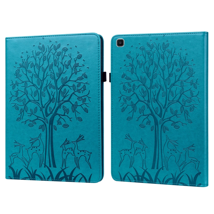 Tree & Deer Pattern Pressed Printing Horizontal Flip PU Leather Case with Holder & Card Slots, For Lenovo Tab M10 HD Gen 2, For Samsung Galaxy Tab A 10.1 2019, For Samsung Galaxy Tab A 10.1 2016, For Samsung Galaxy Tab S2 9.7                           ...