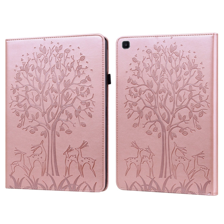 Tree & Deer Pattern Pressed Printing Horizontal Flip PU Leather Case with Holder & Card Slots, For Lenovo Tab M10 HD Gen 2, For Samsung Galaxy Tab A 10.1 2019, For Samsung Galaxy Tab A 10.1 2016, For Samsung Galaxy Tab S2 9.7                           ...