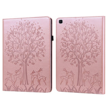 Load image into Gallery viewer, Tree &amp; Deer Pattern Pressed Printing Horizontal Flip PU Leather Case with Holder &amp; Card Slots, For Lenovo Tab M10 HD Gen 2, For Samsung Galaxy Tab A 10.1 2019, For Samsung Galaxy Tab A 10.1 2016, For Samsung Galaxy Tab S2 9.7                           ...