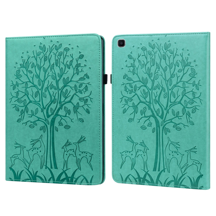 Tree & Deer Pattern Pressed Printing Horizontal Flip PU Leather Case with Holder & Card Slots, For Lenovo Tab M10 HD Gen 2, For Samsung Galaxy Tab A 10.1 2019, For Samsung Galaxy Tab A 10.1 2016, For Samsung Galaxy Tab S2 9.7                           ...