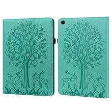 Load image into Gallery viewer, Tree &amp; Deer Pattern Pressed Printing Horizontal Flip PU Leather Case with Holder &amp; Card Slots, For Lenovo Tab M10 HD Gen 2, For Samsung Galaxy Tab A 10.1 2019, For Samsung Galaxy Tab A 10.1 2016, For Samsung Galaxy Tab S2 9.7                           ...