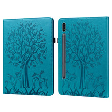Load image into Gallery viewer, Tree &amp; Deer Pattern Pressed Printing Horizontal Flip PU Leather Case with Holder &amp; Card Slots, For Lenovo Tab M10 HD Gen 2, For Samsung Galaxy Tab A 10.1 2019, For Samsung Galaxy Tab A 10.1 2016, For Samsung Galaxy Tab S2 9.7                           ...