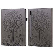 Load image into Gallery viewer, Tree &amp; Deer Pattern Pressed Printing Horizontal Flip PU Leather Case with Holder &amp; Card Slots, For Lenovo Tab M10 HD Gen 2, For Samsung Galaxy Tab A 10.1 2019, For Samsung Galaxy Tab A 10.1 2016, For Samsung Galaxy Tab S2 9.7                           ...