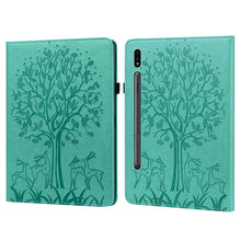 Load image into Gallery viewer, Tree &amp; Deer Pattern Pressed Printing Horizontal Flip PU Leather Case with Holder &amp; Card Slots, For Lenovo Tab M10 HD Gen 2, For Samsung Galaxy Tab A 10.1 2019, For Samsung Galaxy Tab A 10.1 2016, For Samsung Galaxy Tab S2 9.7                           ...