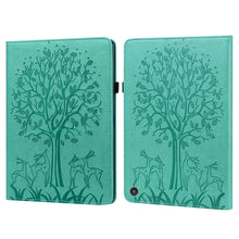 Load image into Gallery viewer, Tree &amp; Deer Pattern Pressed Printing Horizontal Flip PU Leather Case with Holder &amp; Card Slots, For Lenovo Tab M10 HD Gen 2, For Samsung Galaxy Tab A 10.1 2019, For Samsung Galaxy Tab A 10.1 2016, For Samsung Galaxy Tab S2 9.7                           ...