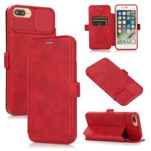 Load image into Gallery viewer, Push Window Double Buckle PU + Silicone Horizontal Flip Leather Case with Holder &amp; Card Slot, For iPhone 8 Plus &amp; 7 Plus, For iPhone SE 2022 / SE 2020 &amp; 8 &amp; 7, For iPhone X &amp; XS, For iPhone XR
