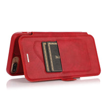 Load image into Gallery viewer, Push Window Double Buckle PU + Silicone Horizontal Flip Leather Case with Holder &amp; Card Slot, For iPhone 8 Plus &amp; 7 Plus, For iPhone SE 2022 / SE 2020 &amp; 8 &amp; 7, For iPhone X &amp; XS, For iPhone XR