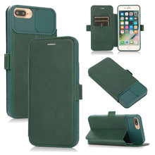 Load image into Gallery viewer, Push Window Double Buckle PU + Silicone Horizontal Flip Leather Case with Holder &amp; Card Slot, For iPhone 8 Plus &amp; 7 Plus, For iPhone SE 2022 / SE 2020 &amp; 8 &amp; 7, For iPhone X &amp; XS, For iPhone XR