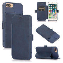 Load image into Gallery viewer, Push Window Double Buckle PU + Silicone Horizontal Flip Leather Case with Holder &amp; Card Slot, For iPhone 8 Plus &amp; 7 Plus, For iPhone SE 2022 / SE 2020 &amp; 8 &amp; 7, For iPhone X &amp; XS, For iPhone XR
