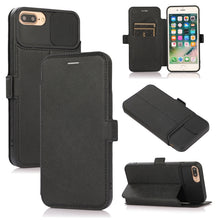 Load image into Gallery viewer, Push Window Double Buckle PU + Silicone Horizontal Flip Leather Case with Holder &amp; Card Slot, For iPhone 8 Plus &amp; 7 Plus, For iPhone SE 2022 / SE 2020 &amp; 8 &amp; 7, For iPhone X &amp; XS, For iPhone XR
