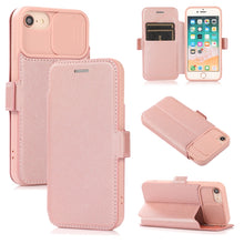 Load image into Gallery viewer, Push Window Double Buckle PU + Silicone Horizontal Flip Leather Case with Holder &amp; Card Slot, For iPhone 8 Plus &amp; 7 Plus, For iPhone SE 2022 / SE 2020 &amp; 8 &amp; 7, For iPhone X &amp; XS, For iPhone XR