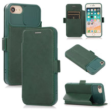 Load image into Gallery viewer, Push Window Double Buckle PU + Silicone Horizontal Flip Leather Case with Holder &amp; Card Slot, For iPhone 8 Plus &amp; 7 Plus, For iPhone SE 2022 / SE 2020 &amp; 8 &amp; 7, For iPhone X &amp; XS, For iPhone XR