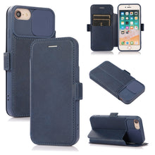 Load image into Gallery viewer, Push Window Double Buckle PU + Silicone Horizontal Flip Leather Case with Holder &amp; Card Slot, For iPhone 8 Plus &amp; 7 Plus, For iPhone SE 2022 / SE 2020 &amp; 8 &amp; 7, For iPhone X &amp; XS, For iPhone XR