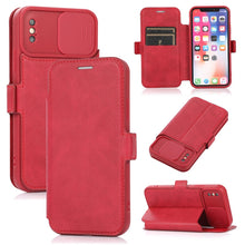 Load image into Gallery viewer, Push Window Double Buckle PU + Silicone Horizontal Flip Leather Case with Holder &amp; Card Slot, For iPhone 8 Plus &amp; 7 Plus, For iPhone SE 2022 / SE 2020 &amp; 8 &amp; 7, For iPhone X &amp; XS, For iPhone XR