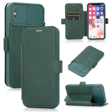 Load image into Gallery viewer, Push Window Double Buckle PU + Silicone Horizontal Flip Leather Case with Holder &amp; Card Slot, For iPhone 8 Plus &amp; 7 Plus, For iPhone SE 2022 / SE 2020 &amp; 8 &amp; 7, For iPhone X &amp; XS, For iPhone XR