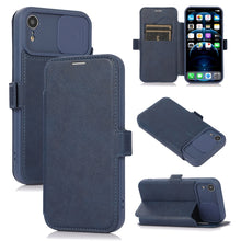 Load image into Gallery viewer, Push Window Double Buckle PU + Silicone Horizontal Flip Leather Case with Holder &amp; Card Slot, For iPhone 8 Plus &amp; 7 Plus, For iPhone SE 2022 / SE 2020 &amp; 8 &amp; 7, For iPhone X &amp; XS, For iPhone XR