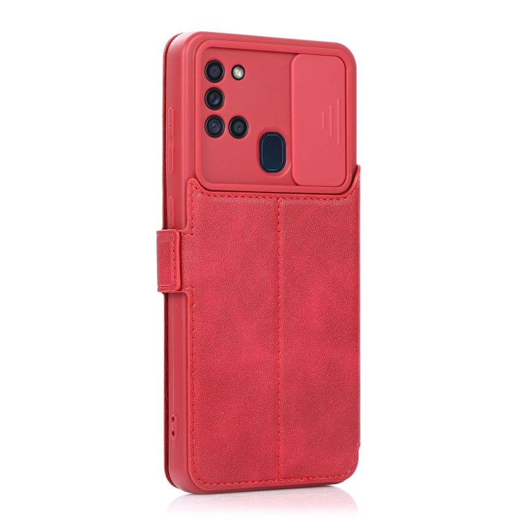 Push Window Double Buckle PU + Silicone Horizontal Flip Leather Case with Holder & Card Slot, For Samsung Galaxy A21s, For Samsung Galaxy A52 5G / 4G, For Samsung Galaxy A71, For Samsung Galaxy Note20, For Samsung Galaxy Note20 Ultra