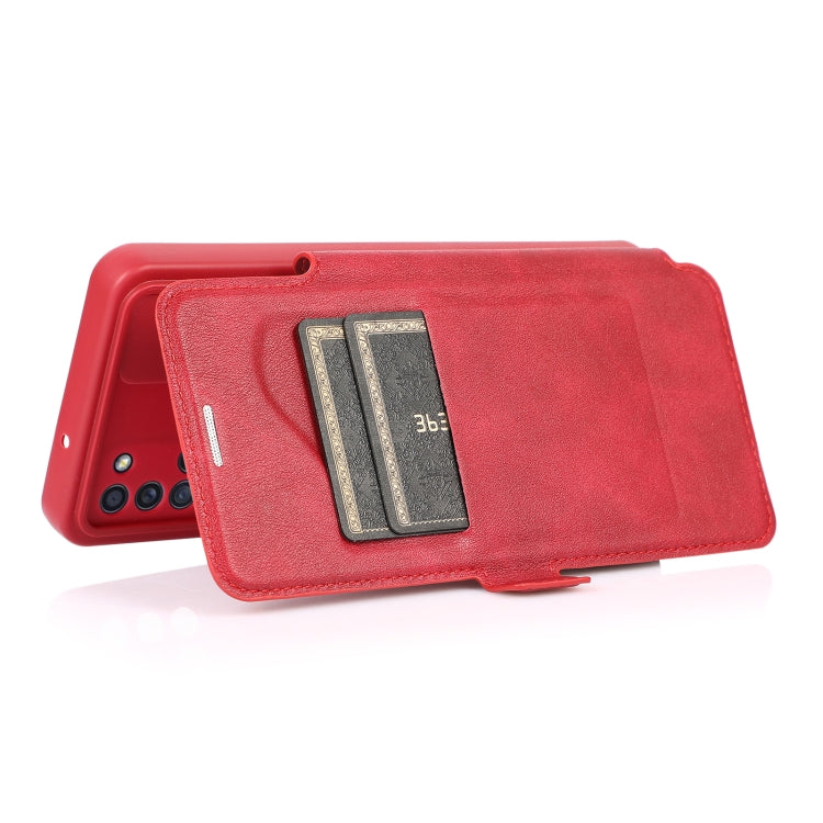 Push Window Double Buckle PU + Silicone Horizontal Flip Leather Case with Holder & Card Slot, For Samsung Galaxy A21s, For Samsung Galaxy A52 5G / 4G, For Samsung Galaxy A71, For Samsung Galaxy Note20, For Samsung Galaxy Note20 Ultra