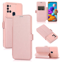 Load image into Gallery viewer, Push Window Double Buckle PU + Silicone Horizontal Flip Leather Case with Holder &amp; Card Slot, For Samsung Galaxy A21s, For Samsung Galaxy A52 5G / 4G, For Samsung Galaxy A71, For Samsung Galaxy Note20, For Samsung Galaxy Note20 Ultra