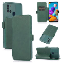 Load image into Gallery viewer, Push Window Double Buckle PU + Silicone Horizontal Flip Leather Case with Holder &amp; Card Slot, For Samsung Galaxy A21s, For Samsung Galaxy A52 5G / 4G, For Samsung Galaxy A71, For Samsung Galaxy Note20, For Samsung Galaxy Note20 Ultra