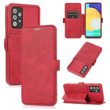 Load image into Gallery viewer, Push Window Double Buckle PU + Silicone Horizontal Flip Leather Case with Holder &amp; Card Slot, For Samsung Galaxy A21s, For Samsung Galaxy A52 5G / 4G, For Samsung Galaxy A71, For Samsung Galaxy Note20, For Samsung Galaxy Note20 Ultra