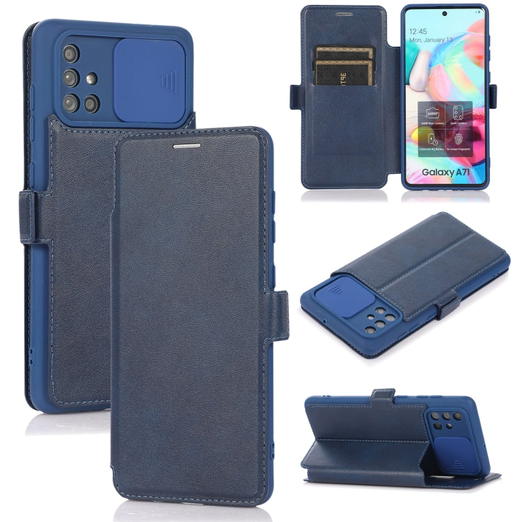 Push Window Double Buckle PU + Silicone Horizontal Flip Leather Case with Holder & Card Slot, For Samsung Galaxy A52 5G / 4G, For Samsung Galaxy A71, For Samsung Galaxy Note20, For Samsung Galaxy Note20 Ultra