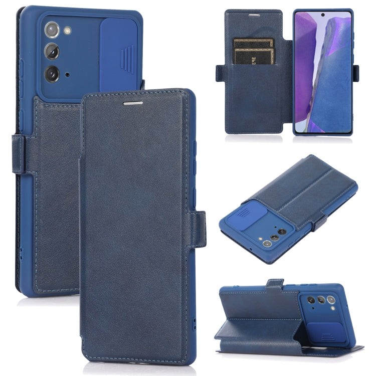 Push Window Double Buckle PU + Silicone Horizontal Flip Leather Case with Holder & Card Slot, For Samsung Galaxy A52 5G / 4G, For Samsung Galaxy A71, For Samsung Galaxy Note20, For Samsung Galaxy Note20 Ultra