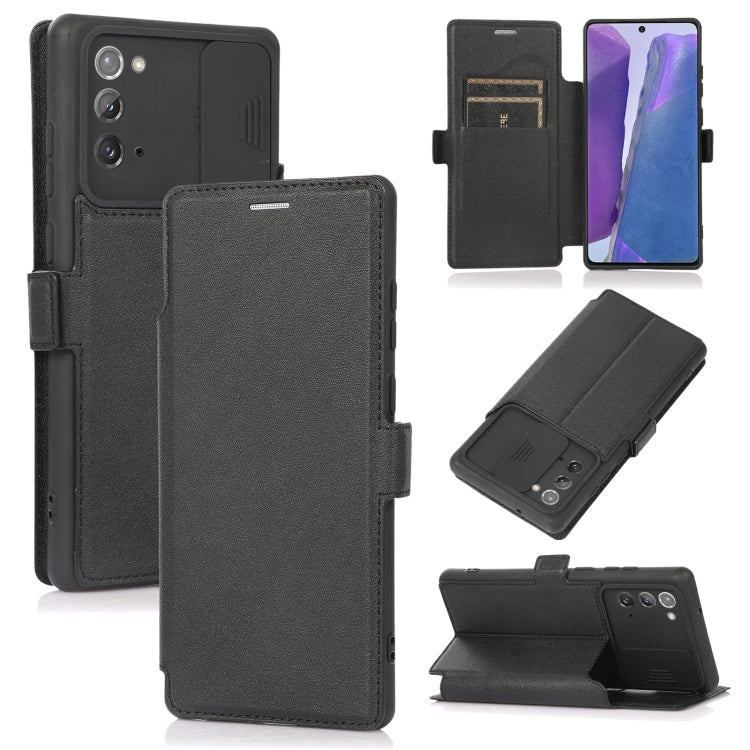 Push Window Double Buckle PU + Silicone Horizontal Flip Leather Case with Holder & Card Slot, For Samsung Galaxy A52 5G / 4G, For Samsung Galaxy A71, For Samsung Galaxy Note20, For Samsung Galaxy Note20 Ultra