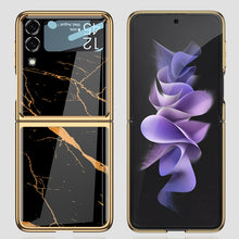 Load image into Gallery viewer, GKK Electroplating Painted Glass Case, For Samsung Galaxy Z Flip3 5G