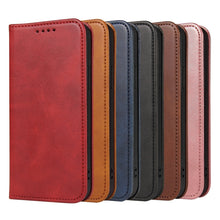 Load image into Gallery viewer, Calf Texture Magnetic Horizontal Flip Leather Case with Holder &amp; Card Slots &amp; Wallet, For iPhone 13 mini, For iPhone 13, For iPhone 13 Pro