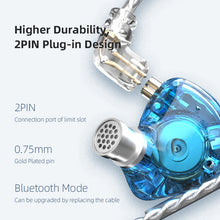 Load image into Gallery viewer, KZ ZAX 16-unit Ring Iron Sport Gaming In-ear Wired Earphone,, ZAX Standard Version(Silver), ZAX Standard Version(Black), ZAX Mic Version(Silver), ZAX Mic Version(Black)