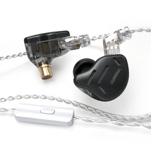 Load image into Gallery viewer, KZ ZAX 16-unit Ring Iron Sport Gaming In-ear Wired Earphone,, ZAX Standard Version(Silver), ZAX Standard Version(Black), ZAX Mic Version(Silver), ZAX Mic Version(Black)