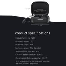 Load image into Gallery viewer, KZ AZ09 Bluetooth Headset Ear Hook 5.2 Wireless Bluetooth Module Upgrade Cable, C, B