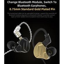 Load image into Gallery viewer, KZ ZSN Pro X Ring Iron Hybrid Drive Metal In-ear Wired Earphone,, ZSN Pro X Standard Version(Black), ZSN Pro X Standard Version(Gold), ZSN Pro X Mic Version(Black), ZSN Pro X Mic Version(Gold)