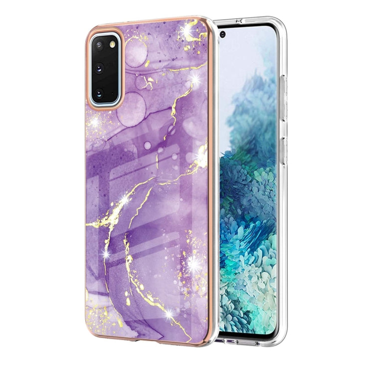Electroplating Marble Pattern Dual-side IMD TPU Shockproof Case, For Xiaomi Redmi 9A, For Xiaomi Redmi Note 10 Pro / 10 Pro Max, For Xiaomi Poco X3 NFC, For LG Velvet 5G / 4G, For Samsung Galaxy S21 5G, For Samsung Galaxy S21+ 5G, For Samsung Galaxy S2...