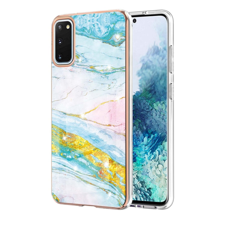 Electroplating Marble Pattern Dual-side IMD TPU Shockproof Case, For Xiaomi Redmi 9A, For Xiaomi Redmi Note 10 Pro / 10 Pro Max, For Xiaomi Poco X3 NFC, For LG Velvet 5G / 4G, For Samsung Galaxy S21 5G, For Samsung Galaxy S21+ 5G, For Samsung Galaxy S2...