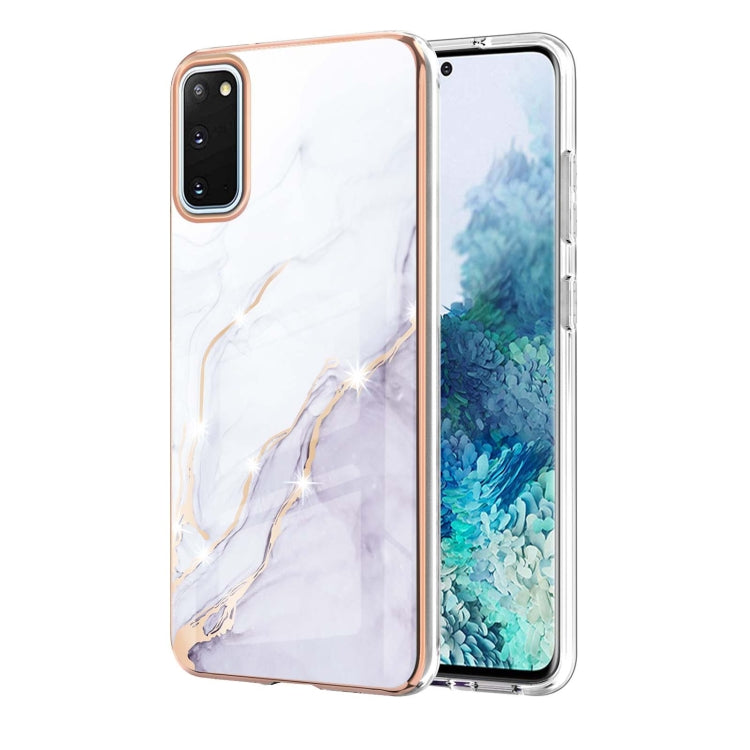 Electroplating Marble Pattern Dual-side IMD TPU Shockproof Case, For Xiaomi Redmi 9A, For Xiaomi Redmi Note 10 Pro / 10 Pro Max, For Xiaomi Poco X3 NFC, For LG Velvet 5G / 4G, For Samsung Galaxy S21 5G, For Samsung Galaxy S21+ 5G, For Samsung Galaxy S2...