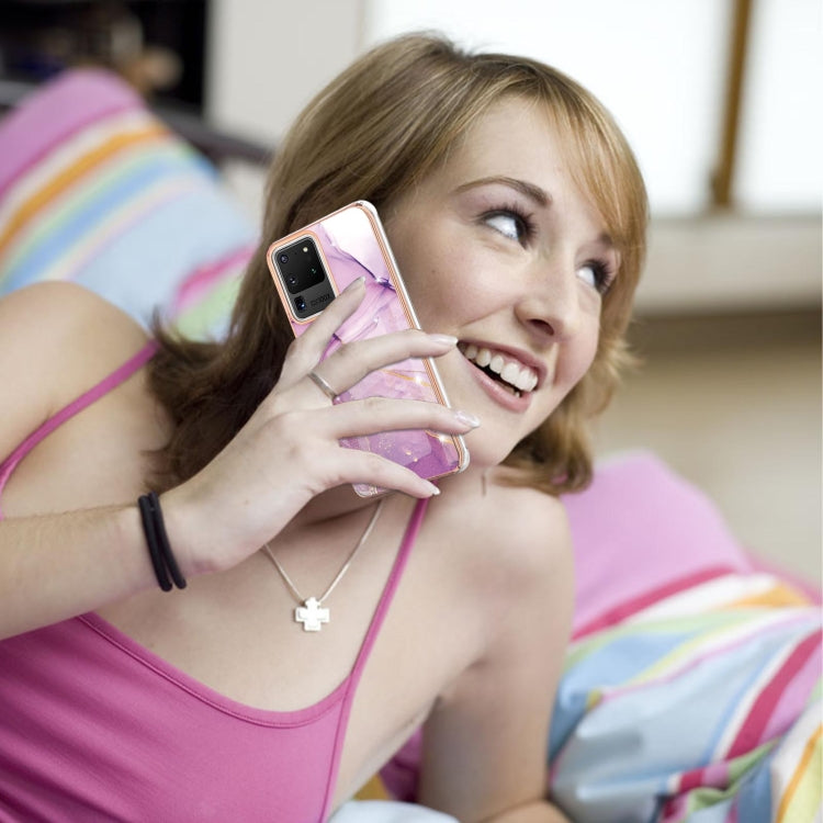 Electroplating Marble Pattern Dual-side IMD TPU Shockproof Case, For Samsung Galaxy S20 Ultra, For Samsung Galaxy A72 5G / 4G, For Samsung Galaxy A22 5G US Version, For Samsung Galaxy A22 4G EU Version, For Samsung Galaxy A21s                          ...