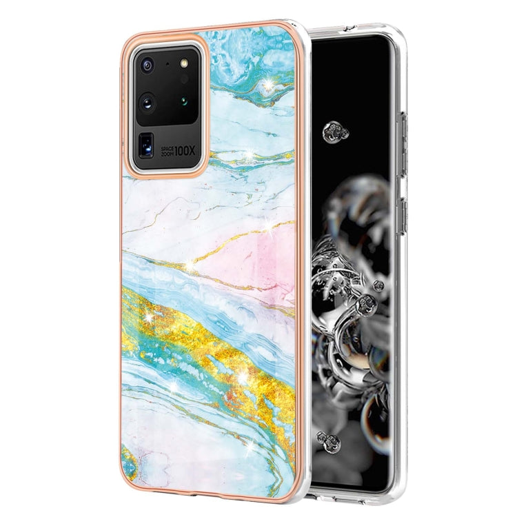 Electroplating Marble Pattern Dual-side IMD TPU Shockproof Case, For Samsung Galaxy S20 Ultra, For Samsung Galaxy A72 5G / 4G, For Samsung Galaxy A22 5G US Version, For Samsung Galaxy A22 4G EU Version, For Samsung Galaxy A21s                          ...