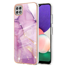 Load image into Gallery viewer, Electroplating Marble Pattern Dual-side IMD TPU Shockproof Case, For Samsung Galaxy S20 Ultra, For Samsung Galaxy A72 5G / 4G, For Samsung Galaxy A22 5G US Version, For Samsung Galaxy A22 4G EU Version, For Samsung Galaxy A21s                          ...