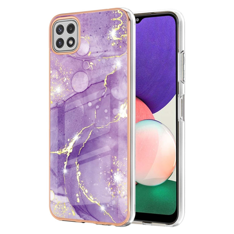 Electroplating Marble Pattern Dual-side IMD TPU Shockproof Case, For Samsung Galaxy S20 Ultra, For Samsung Galaxy A72 5G / 4G, For Samsung Galaxy A22 5G US Version, For Samsung Galaxy A22 4G EU Version, For Samsung Galaxy A21s                          ...