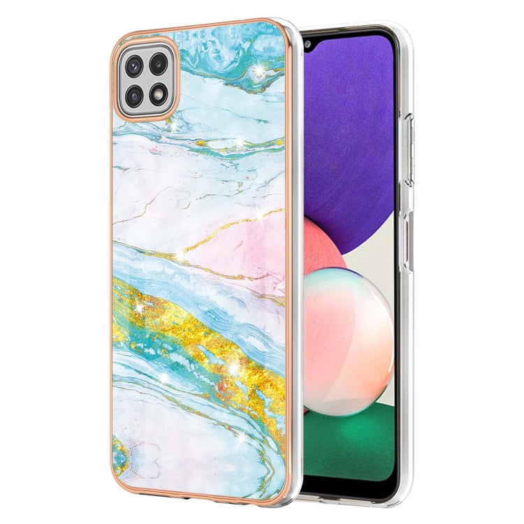 Electroplating Marble Pattern Dual-side IMD TPU Shockproof Case, For Samsung Galaxy S20 Ultra, For Samsung Galaxy A72 5G / 4G, For Samsung Galaxy A22 5G US Version, For Samsung Galaxy A22 4G EU Version, For Samsung Galaxy A21s                          ...