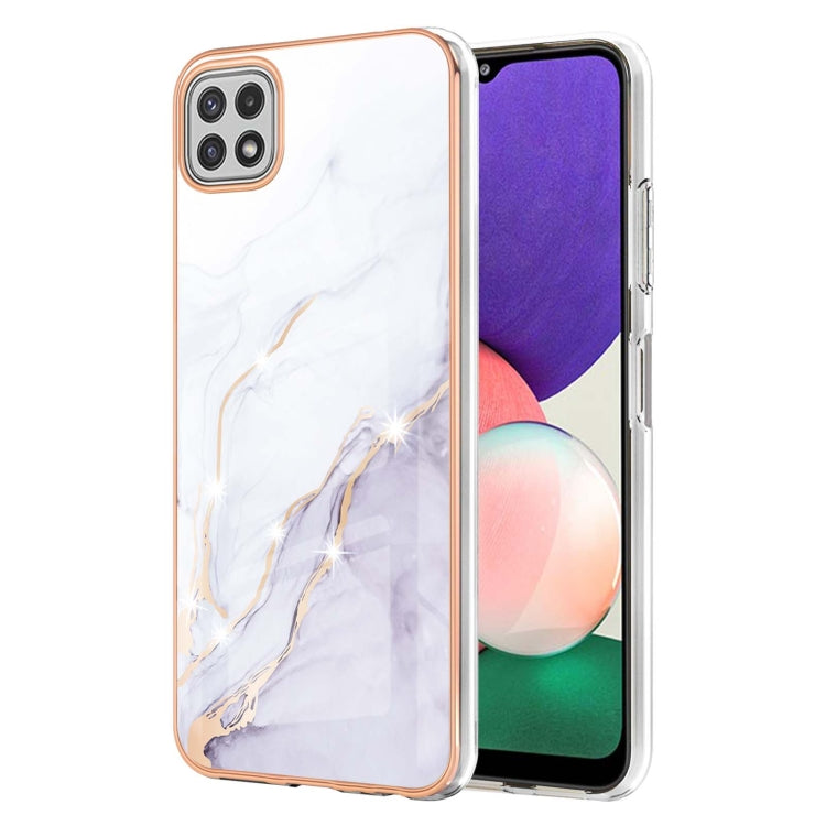 Electroplating Marble Pattern Dual-side IMD TPU Shockproof Case, For Samsung Galaxy S20 Ultra, For Samsung Galaxy A72 5G / 4G, For Samsung Galaxy A22 5G US Version, For Samsung Galaxy A22 4G EU Version, For Samsung Galaxy A21s                          ...