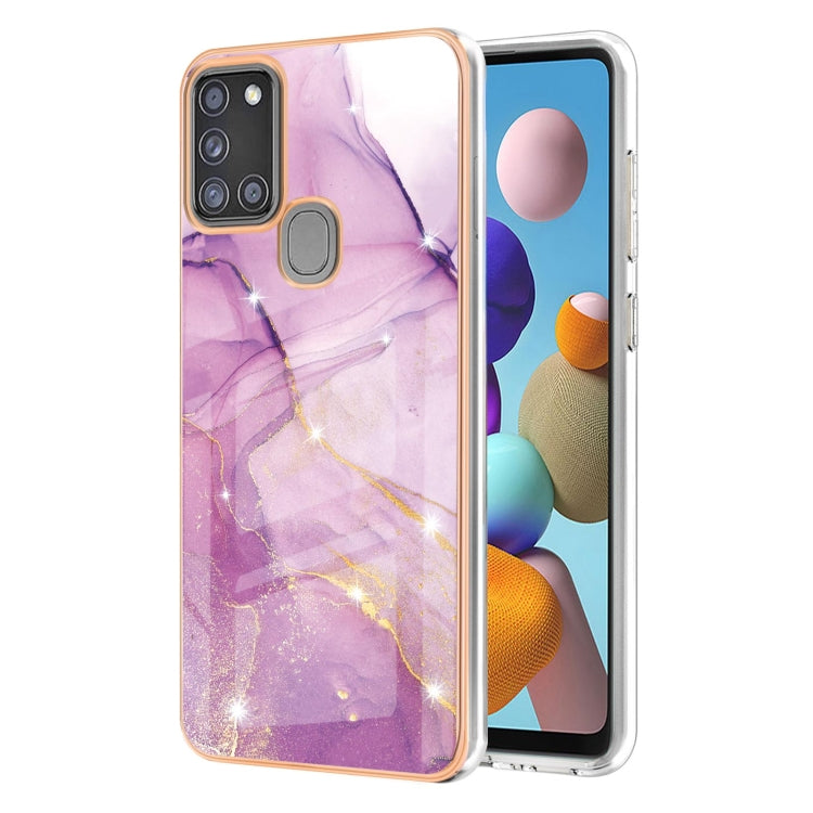 Electroplating Marble Pattern Dual-side IMD TPU Shockproof Case, For Samsung Galaxy S20 Ultra, For Samsung Galaxy A72 5G / 4G, For Samsung Galaxy A22 5G US Version, For Samsung Galaxy A22 4G EU Version, For Samsung Galaxy A21s                          ...