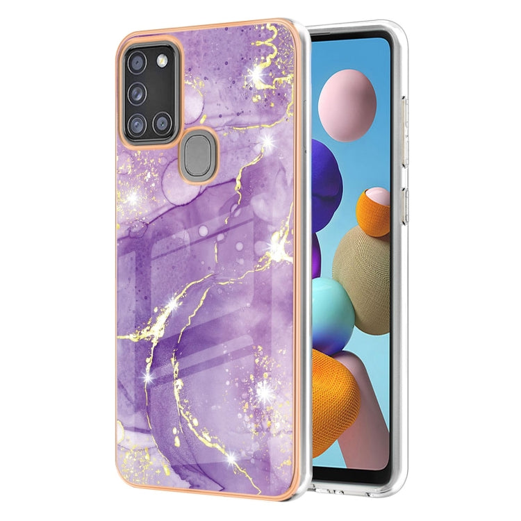 Electroplating Marble Pattern Dual-side IMD TPU Shockproof Case, For Samsung Galaxy S20 Ultra, For Samsung Galaxy A72 5G / 4G, For Samsung Galaxy A22 5G US Version, For Samsung Galaxy A22 4G EU Version, For Samsung Galaxy A21s                          ...