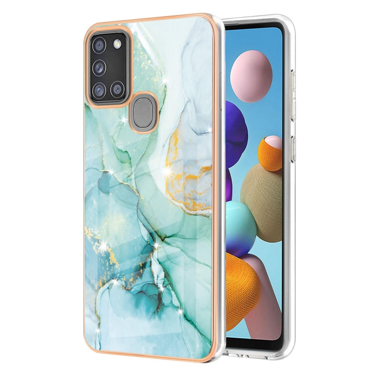 Electroplating Marble Pattern Dual-side IMD TPU Shockproof Case, For Samsung Galaxy S20 Ultra, For Samsung Galaxy A72 5G / 4G, For Samsung Galaxy A22 5G US Version, For Samsung Galaxy A22 4G EU Version, For Samsung Galaxy A21s                          ...